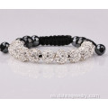 10mm Shamballa joyas con pulsera de perlas de cristal Pave